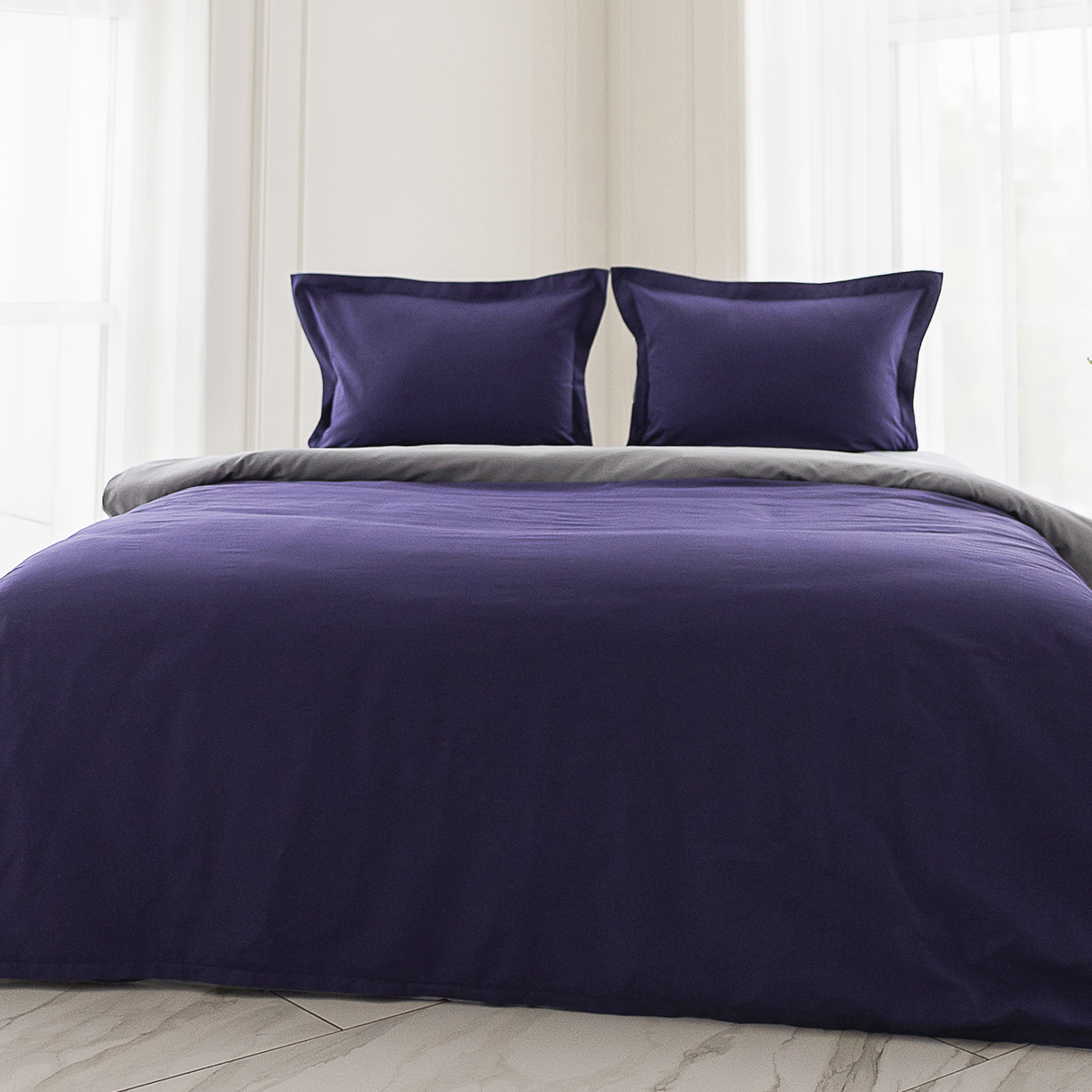 Постельное бельё Сатин двухсторонний | ПОСТЕЛЬНОЕ БЕЛЬЕ FUSION САТИН ДВУСТОРОННИЙ ИНДИГО